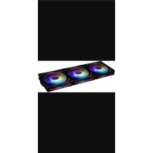 Lian -Li Fan UF-SLIN120-3B Unı Fan SL120 Dc 12V ve 5V Kontrolörlü Siyah 3 Paket