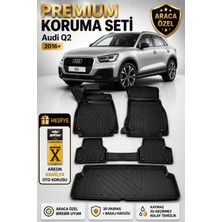 PINUKS Audi Q2 2024 Model Uyumlu 3D Araca Özel Havuzlu Paspas+Bagaj Havuzu Birebir Uyum-Hediyeli
