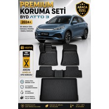 PINUKS Byd Atto 3 2024+ Model Uyumlu 3D Araca Özel Havuzlu Paspas+Bagaj Havuzu Birebir Uyum-Hediyeli