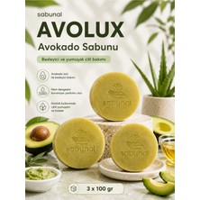 Sabunal Avolux Avokado Sabunu 3 Adet - Kuru ve Mat Cilt Için Yumuşatıcı Nem ve Besleyici Günlük Bakım Sabunu
