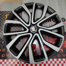 Yk 16 Inç Skoda Octavia / Fabia / Rapid / Favorit / Superb Uyumlu Jant Kapağı 4'lü Takım Amblem Hediyeli