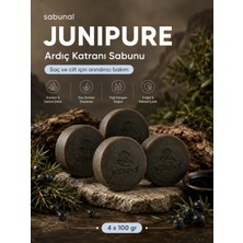 Sabunal Junıpure Ardıç Katran Sabunu 4 Adet - Saç Derisi, Kepek Görünümü ve Doğal Arındırıcı Vücut Bakımı