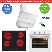 Eminçelik V3 Elekt. Vitro Turbo Beyaz Ankastre Set (Ao 2160 Bp W60+ Vc 640+CH 1455 Rc W60 Dijital