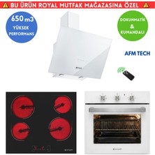 Eminçelik V1 Elekt. Vitro Turbo Beyaz Ankastre Set (Ao 2160 Bp W60+ Vc 640+CH 1460 Rc W60 Dijital