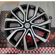 Yk 16 Inç Volkswagen Polo / Golf / Jetta / Bora / Caddy Uyumlu Jant Kapağı 4'lü Takım Amblem Hediyeli