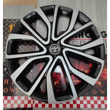 Yk 16 Inç Toyota Corolla / Yaris / Auris / Avensis Uyumlu Jant Kapağı 4'lü Takım Amblem Hediyeli