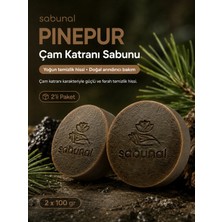 Sabunal Pınepur Çam Katranı Sabunu 2 Adet - Saç Derisi, Yağlı Cilt ve Yoğun Arındırıcı Doğal Katran Bakımı