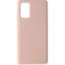 Uravas Store Samsung Galaxy Note 20 Kılıf Nano Içi Kadife Silikon - Pudra