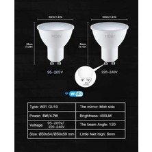 Moes Nymane Duvar Lambası Uyumlu Ampul GU10 Rgb LED Smart Wifi