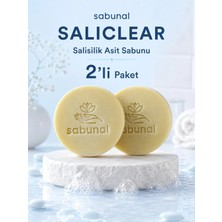 Sabunal Salıclear Salisilik Asit Sabunu 2 Adet - Yağlı Cilt, Gözenek ve Siyah Nokta Için Doğal Yüz Bakımı