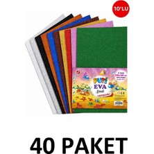 Puti 40 Paket Karışık Renk A4 Simli Yapışkanlı Eva 20X30 cm 10'lu
