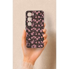 Vip Case Vivo V40 Lite 5g Uyumlu Mini Pembe Çiçek Desenli Silikon Kılıf