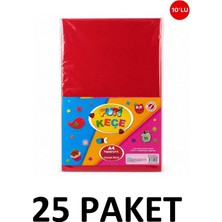 Puti 25 Paket Karışık Renk A4 Yapışkanlı Keçe 20X30 cm 10'lu