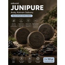 Sabunal Junıpure Ardıç Katran Sabunu 3 Adet - Saç Derisi, Kepek Görünümü ve Doğal Arındırıcı Vücut Bakımı