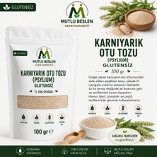 Mutlu Beslen Kooperatifi Karnıyarık Otu Tozu (Psyllium) Glutensiz 100 g Doğal Gıda Maddesi