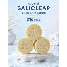 Sabunal Salıclear Salisilik Asit Sabunu 3 Adet - Yağlı Cilt, Gözenek ve Siyah Nokta Için Doğal Yüz Bakımı