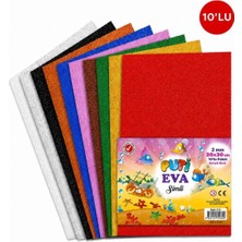 Puti Karışık Renk A4 Simli Eva 20X30 cm 10'lu Paket