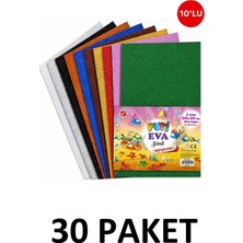Puti 30 Paket Karışık Renk A4 Simli Yapışkanlı Eva 20X30 cm 10'lu