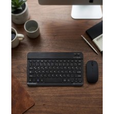 Bezos Wireless Klavye Mouse Seti Bluetooth Bağlantılı Ince Tasarım Sessiz Kullanım