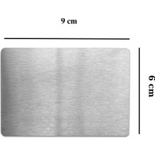 The Longevity Co Paslanmaz Çelik Makyaj Karıştırma Paleti - 9x6 cm Hijyenik Kozmetik & Boya Miksaj Plakası