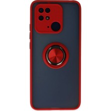 Uravas Store Xiaomi Poco C40 Kılıf Montreal Yüzüklü Silikon Kapak - Kırmızı