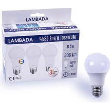 Solmazlar Online 8,5W 3lu Beyaz LED Ampül