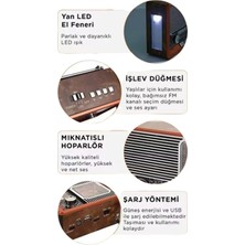 Bezos Vintage Nostaljik Radyo Aux USB Sd Kart Girişli Şarjlı Bluetooth Bağlantılı
