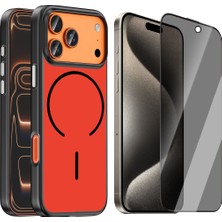 Vendas Apple iPhone 17 Pro Max Kılıf M-Safe Şarj Özellikli Zore Lora Pc Kapak + Hayalet Ekran Koruyucu