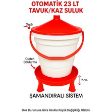 Tekplast Otomatik 23 Litre Kova Şamandıralı Ayaklı Tavuk-Kaz Suluk (Üstten Dolum)