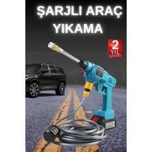 Bezos Şarjlı ve Yüksek Basınçlı Oto Yıkama Makinesi ve Sulama Tabancası Bahçe Yıkama Makinesi