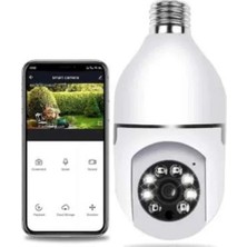 Bezos Akıllı Kamera Wifi Kamera Duylu Ampul Görünümlü 360 Derece Dönebilen Ev Kamerası