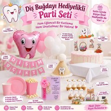 Deha Parti Diş Buğdayı Hediyelikli Parti Seti 8 Kişilik Diş Partisi Süsleri Kişiye Özel Diş Buğdayı Konsepti Diş Çıkarma Parti Malzemeleri Masa Süsleme Seti Balon Banner Ayaklı Pano Hediyelik Kürdan