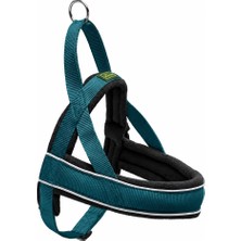 Hunter Racing Norveç Tipi Köpek Göğüs Tasması 52-62 cm Petrol-Siyah Petrol Mavisi