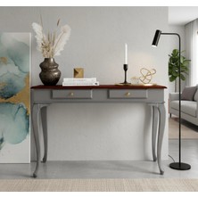 Roys Ahşap 120 cm Masif Lükens Gri Ceviz Çalışma Masası