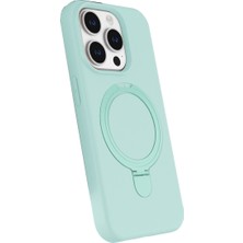 Hobibahçem iPhone 15 Pro Max Regal Magsafe Standlı Kapak - Su Yeşili