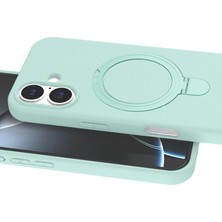 Hobibahçem iPhone 16 Regal Magsafe Standlı Kapak - Su Yeşili