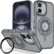 Hobibahçem iPhone 16 Banza Magsafe Standlı Kapak - Titan Gri
