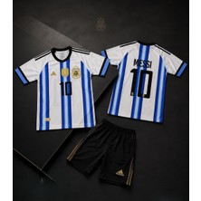 Breathless Arjantin Messi 2026 Özel Konsept Çocuk Forması (Blue-White)