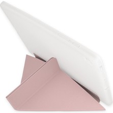 Hobibahçem iPad Pro 12.9 (2021) Kılıf Kalemlikli Mars Tablet Kılıfı - Rose Gold