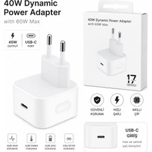 Esmer Bilişim 40W Usb-C Hızlı Şarj Adaptörü Pd 60W Max | iPhone 17 / 17 Air / 17 Pro / 17 Pro Max Uyumlu