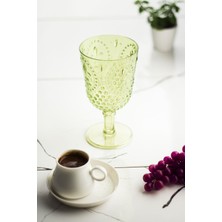 Solmazlar Online Akrilik Yeşil Tekli Kadeh & Su Meşrubat Kahve Yanı Bardağı 450 ml ( Cam Değildir )