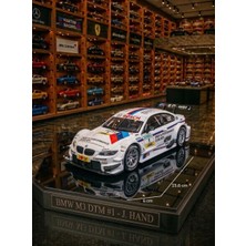 Oyuncak Sahili Bmw M3 Dtm Modifiye Metal Araba 15.6 cm Diecast Koleksiyon Demir Hobbıez Model 1:32 Yazılı Modifiyeli Beyaz