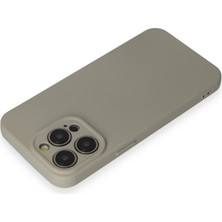 Bezos iPhone 15 Pro Max Kılıf Nano Içi Kadife Silikon - Beyaz Titanyum