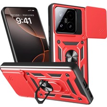 Uravas Store Xiaomi Mi 15T Pars Lens Yüzüklü Silikon - Kırmızı