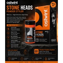 Hobibahçem Professional Stone Heads Powder Styler 20 ml Mat Görünümlü Hacim Veren Saç Şekillendirici Pudra