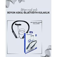 Uravas Store Polygold PG-100 Boyun Askılı Kablosuz Kulaklık – 200 Saat Bekleme Süresi, Stereo Ses, Mikrofonlu