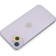 Solmazlar Online iPhone 13 Mini Renkli Kamera Lens Koruma Cam - Sarı-Mavi