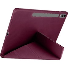 Hobibahçem Galaxy X610 Tab S9 Fe Plus 12.4 Kılıf Kalemlikli Mars Tablet Kılıfı - Mürdüm