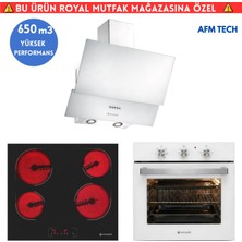 Eminçelik V4 Elekt. Vitro Turbo Beyaz Ankastre Set ( Ao 2160 Bp W60 +  Vc 640 + Ch 1454 Pb W60 )