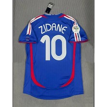 Breathless Fransa 2006 Dünya Kupası Zinedine Zidane Nostalji Forması (Blue)